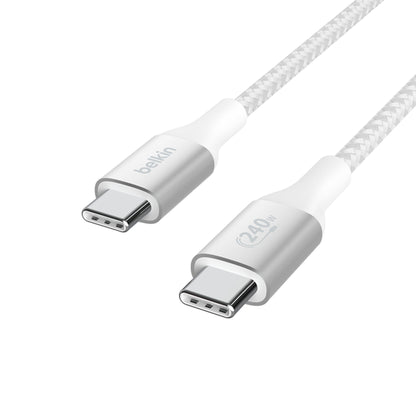 [ONLINE EXCLUSIVE] BELKIN BoostCharge USB-C to USB-C 240W PD3.1 480 Mbps Braided Cable - Forexengineer -Malaysia- 745883859047-745883859061-745883859054-CAB015BT2MWH