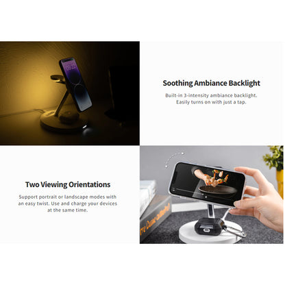 SwitchEasy MagPower 4-in-1 Magnetic Wireless Charging Stand ( 15W ) - White - Forexengineer -Malaysia- 4895241105630