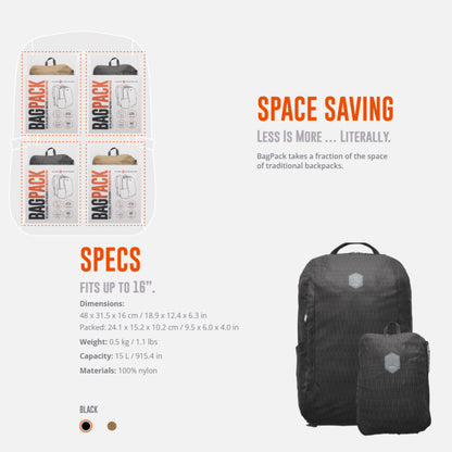 STM Backpack 15L Fits Up To 16″ Laptop - Made by Highly Rugged 210D Nylon Compact Backpack - Forexengineer -Malaysia- 810046113820-810046114001