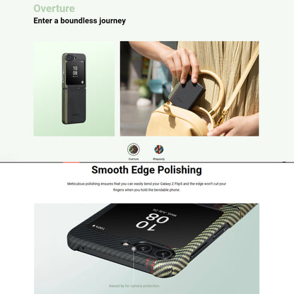 PITAKA MagEZ Case 3 for Samsung Galaxy Z Flip 5 - Forexengineer -Malaysia- 7493554146110-749355414628