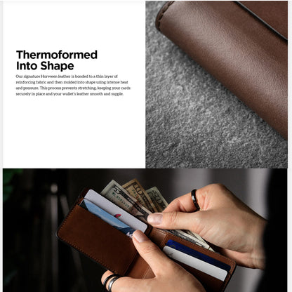 Nomad Bifold Wallet Horween Leather - Holds 15 cards comfortably - Forexengineer -Malaysia- 856500019505-856500019512