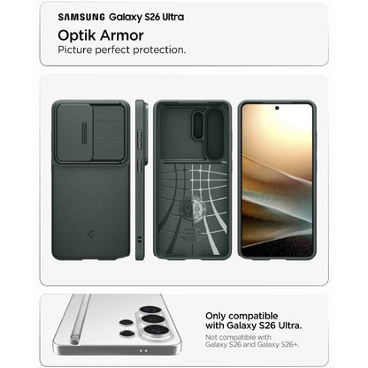 Spigen Optik Armor for Samsung Galaxy S26 Ultra - Slide Cover Camera Protection