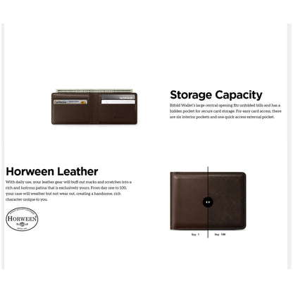 Nomad Bifold Wallet Horween Leather - Holds 15 cards comfortably - Forexengineer -Malaysia- 856500019505-856500019512