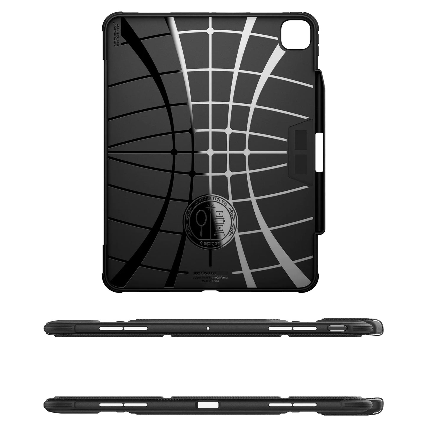 Spigen Rugged Armor Pro Case for iPad Pro 13" / iPad Air 11'' ( 2024 ) M4 - With Carbon Fiber Detailing - Black