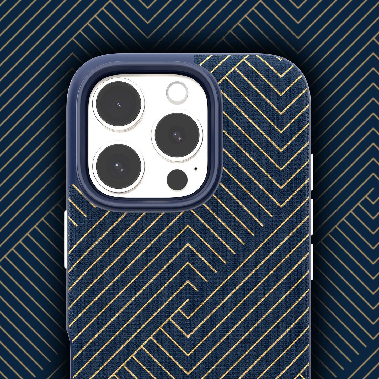 ZAGG London Snap Case for iPhone 16 Pro Max - With Stylish Fabric Exterior and Magsafe Compatible