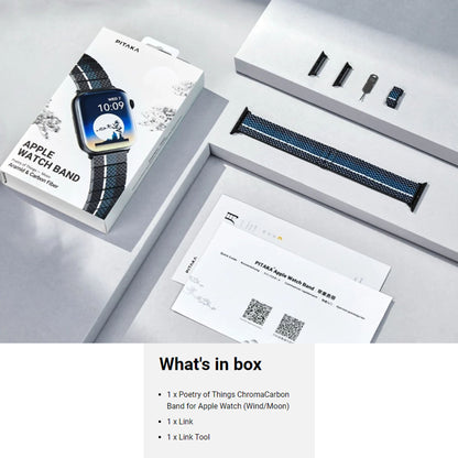 PITAKA Poetry of Things ChromaCarbon Band for Apple Watch All Models - Forexengineer -Malaysia- 7493554148022-7493554147964