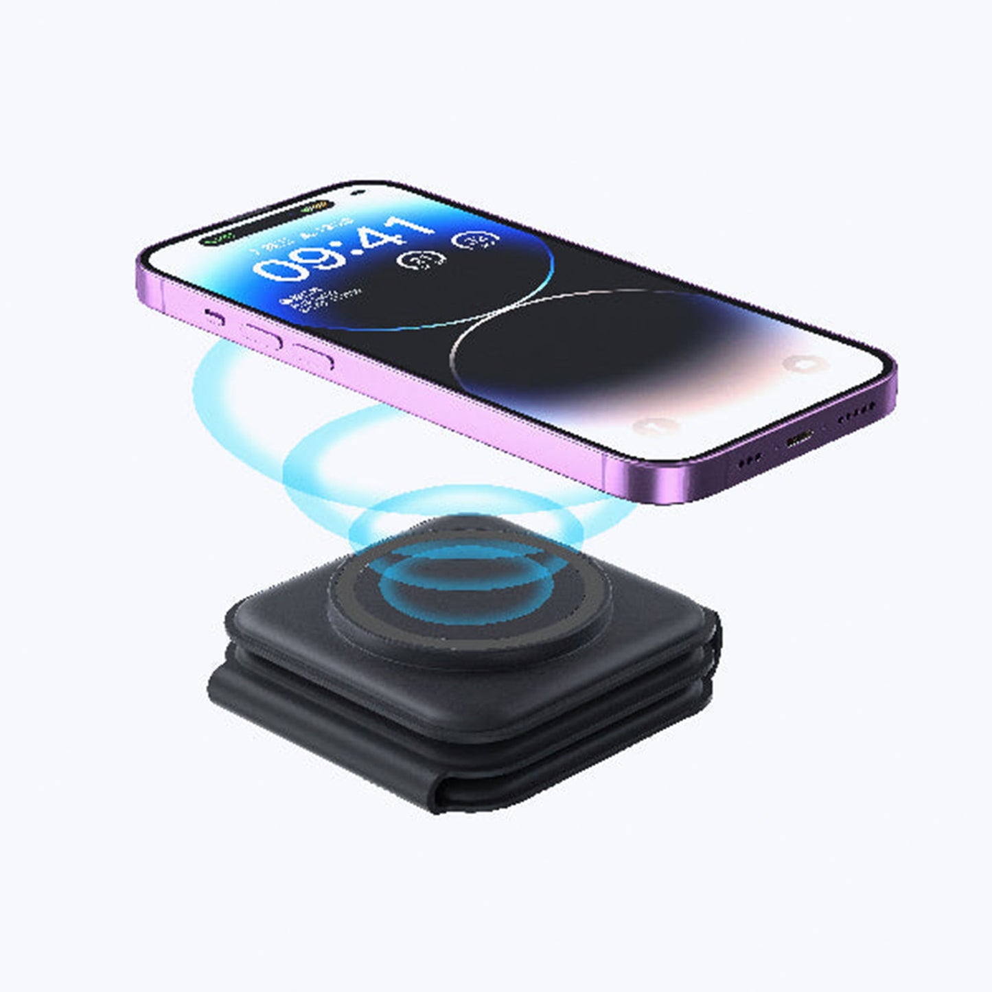 Mazer Mag Trifold 3-in-1 Foldable Wireless Charger - MagSafe and Apple Watch Charge Compatible with adapter 30W GAN