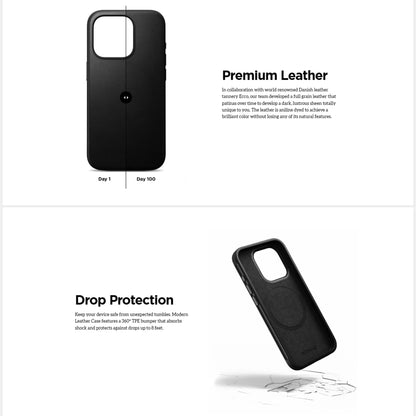 Nomad Modern Leather Case (Not Horween) for iPhone 15 Series - Magsafe Compatible - Forexengineer -Malaysia- 856500016207-856500016153-856500016115-856500016061-856500016191-856500016146-856500016108-856500016054-856500016184-856500016139