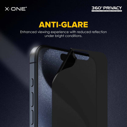 X.One 360° Anti Peeping Privacy Matte Screen Protector  for iPhone 15 / 14 / 13 / 12 Series - Forexengineer -Malaysia- 656575555593-656575555595-656575555597-656575555594-656575555589-656575555584-656575555583-656575555581-656575555572-656575555574