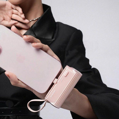 [ONLINE EXCLUSIVE] Sharge Flow Mini 5000mAh Powerbank with Built-in Cable and Interchangable Connector - Forexengineer -Malaysia- 6973154655768-6973154657717