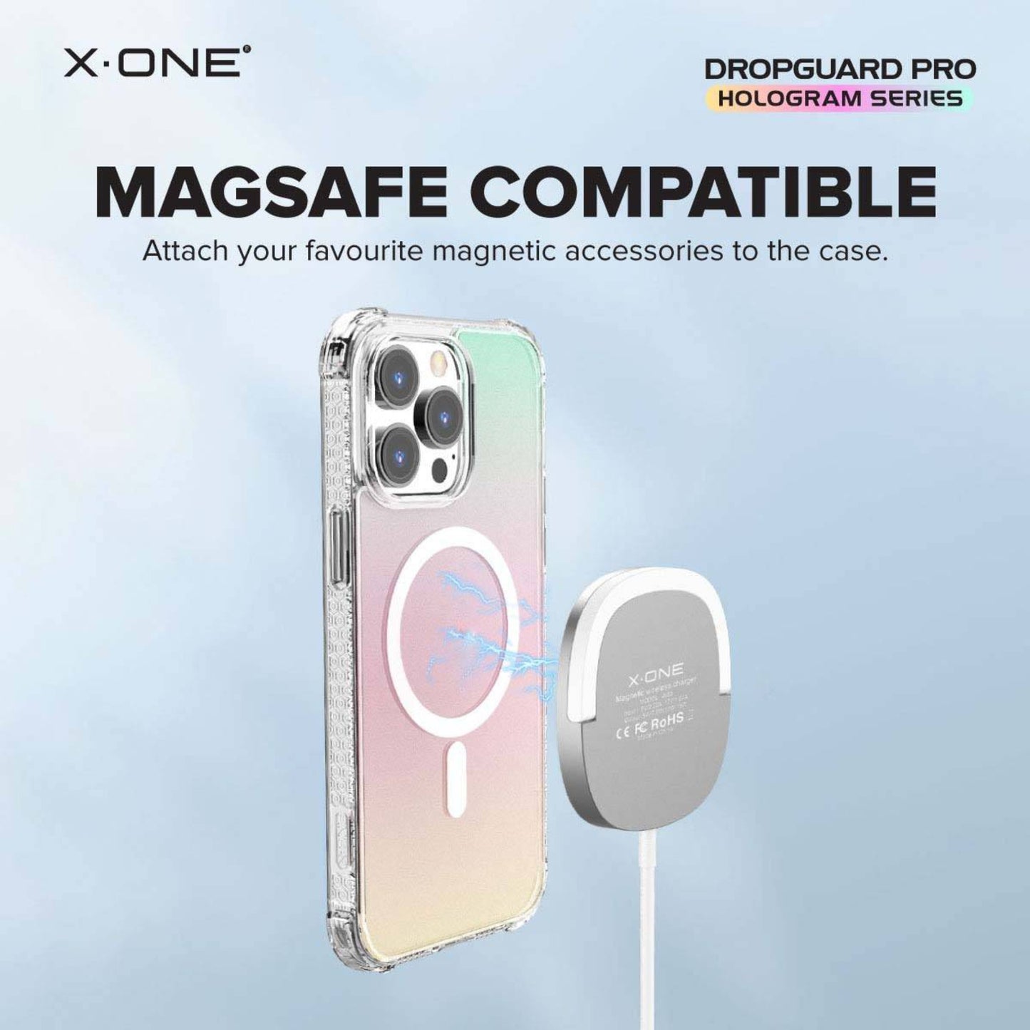 X.One Drop Guard Pro Hologram Impact Protection Case for iPhone 15 Series - MagSafe Compatible