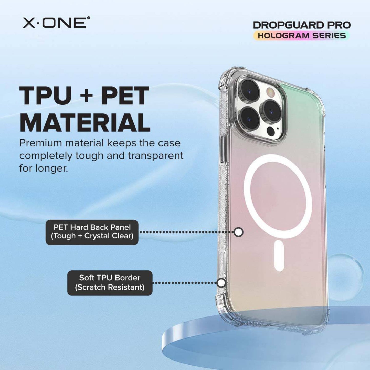 X.One Drop Guard Pro Hologram Impact Protection Case for iPhone 15 Series - MagSafe Compatible