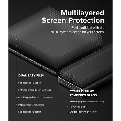 [2 PACK] Ringke 3-in-1 Protector for Samsung Galaxy Z Fold 6 - Cover Display + Inner Display + Hinge - Forexengineer -Malaysia