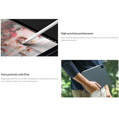 UNIQ Pixo Lite Magnetic Stylus Pen with Tilt Sensitivity and Wireless Charging for iPad - Forexengineer -Malaysia- 8886463684726-8886463684740