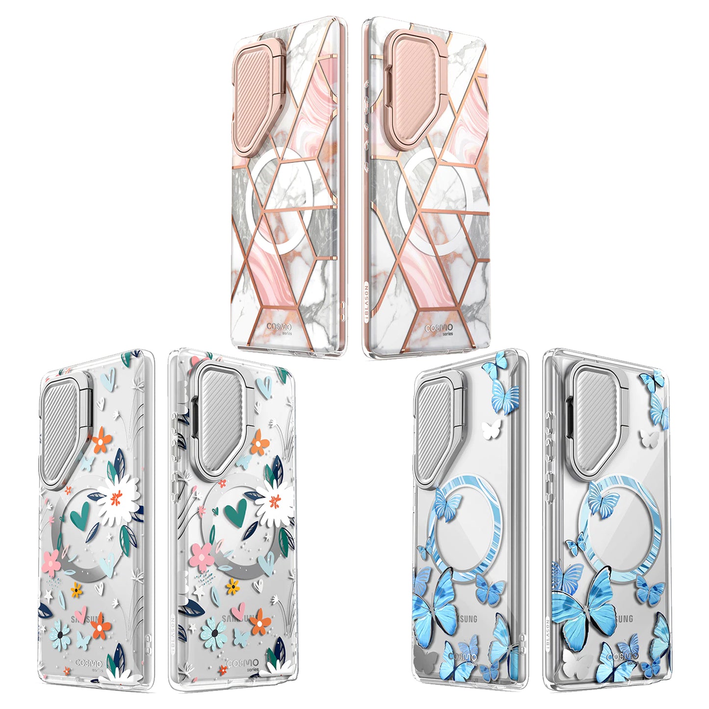 i-Blason Cosmo Case for Samsung Galaxy S24 Ultra - With Build-in Screen and Lens Protector