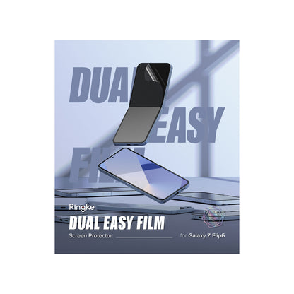 [2 PACK] Ringke Dual Easy Screen Protector for Samsung Galaxy Z Flip 6 - Clear - Forexengineer -Malaysia- 8809961787041