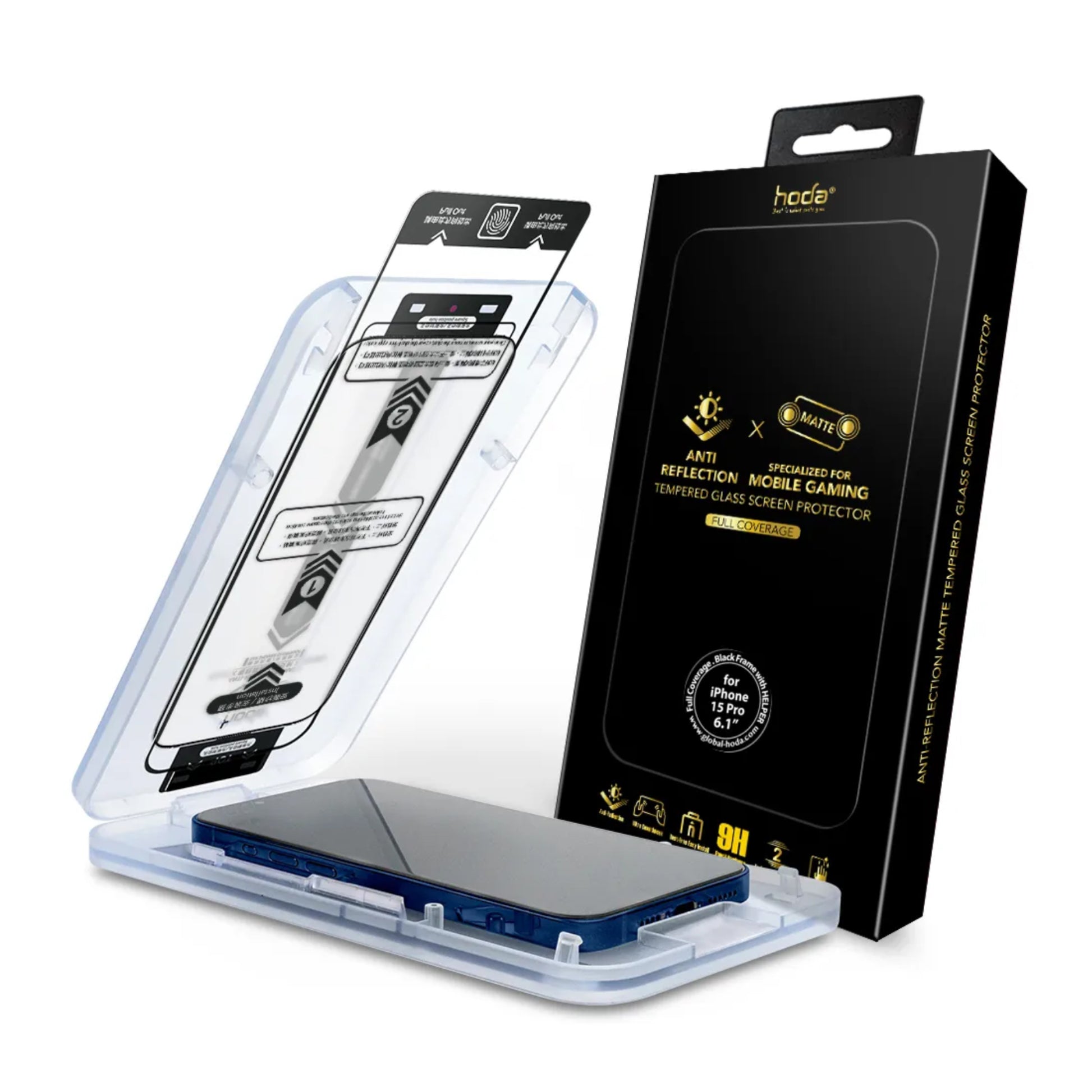 Hoda Anti-Reflection ( Matte ) with Dust-Free Helper for iPhone 15 Series - Forexengineer -Malaysia- 4711441973452-4711441973445