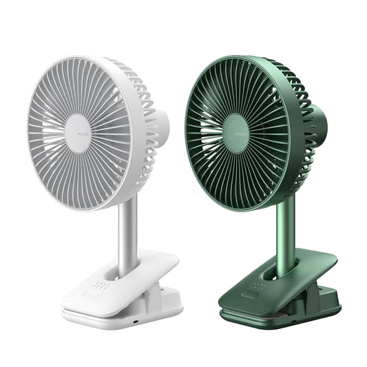 JisuLife Desk + Clip Fan Oscillating Fan FA13R 8000mAh Battery 4 Wind Speed Rotating Use Up to 28 Hours Cool