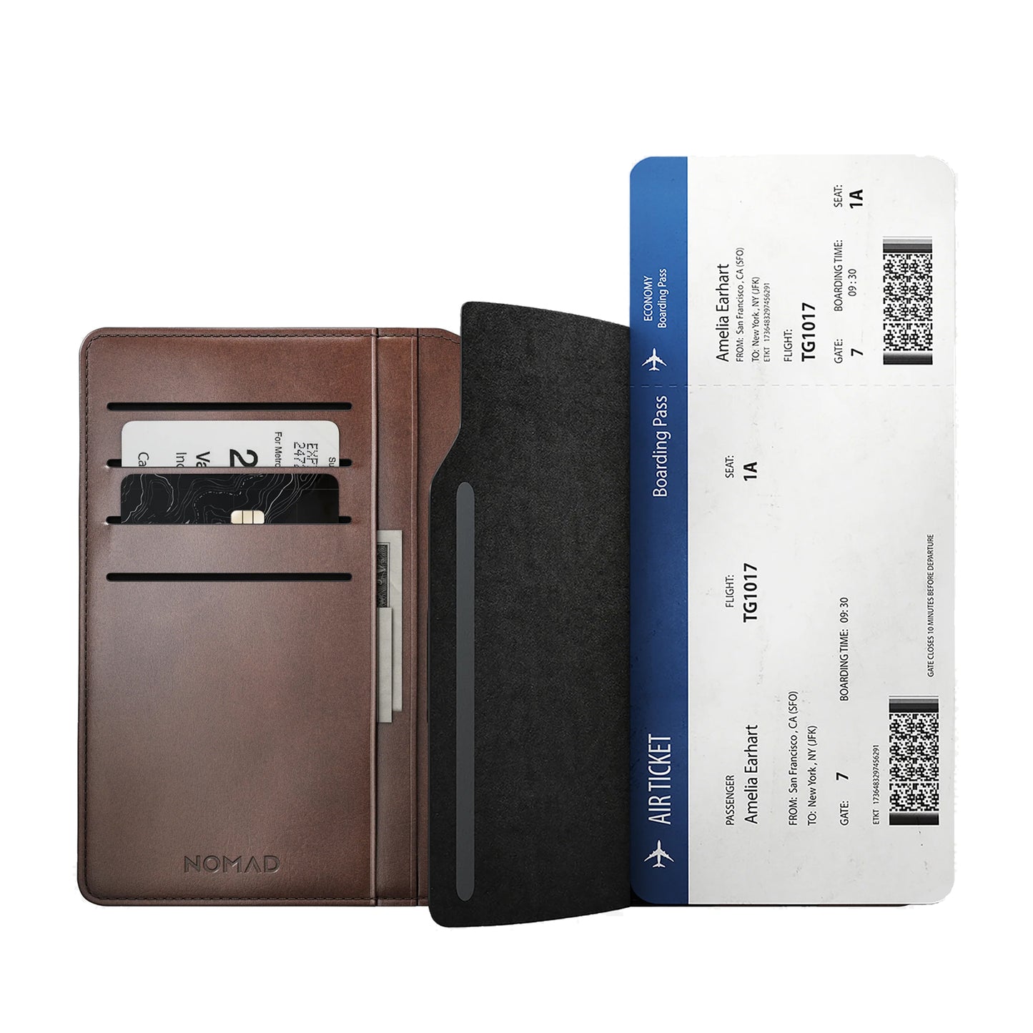 NOMAD Passport Wallet Horween Leather - 4 Card Slots and 3 Larger Compartments