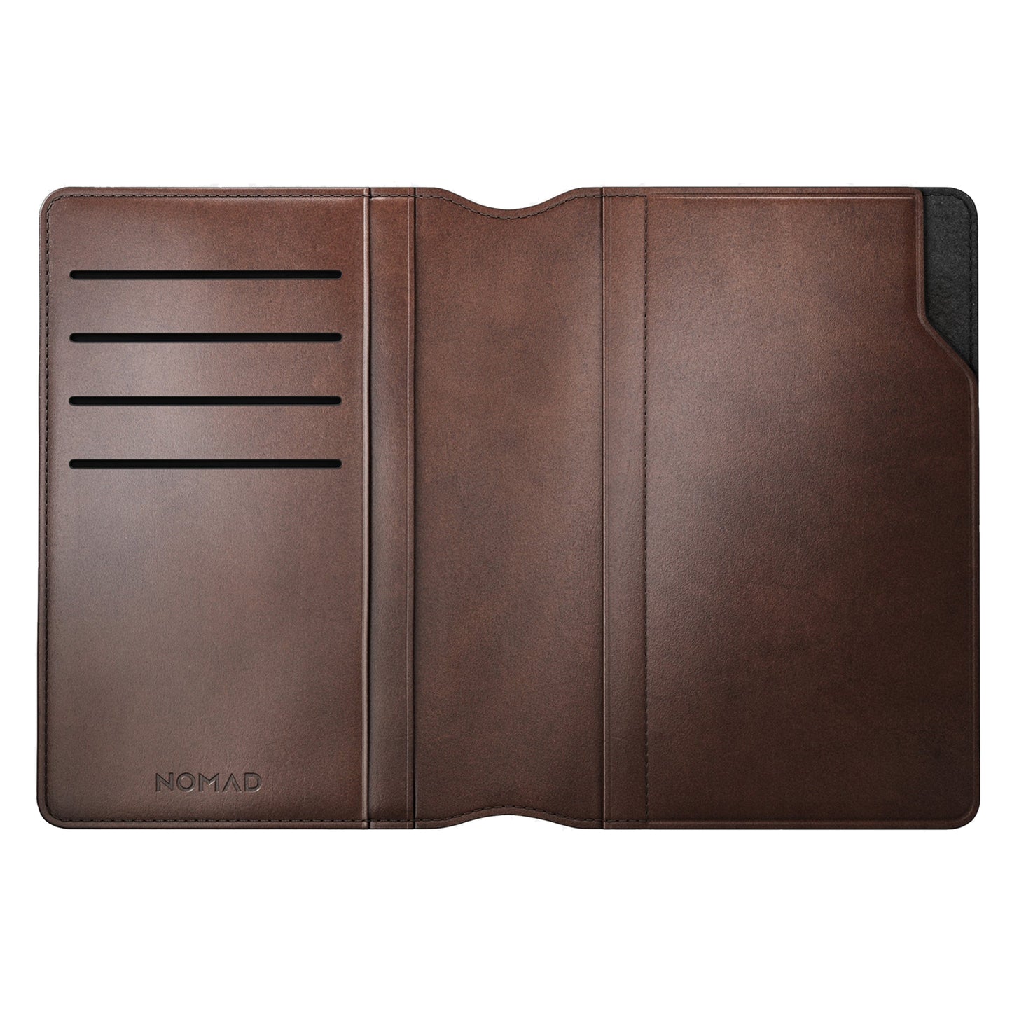 NOMAD Passport Wallet Horween Leather - 4 Card Slots and 3 Larger Compartments