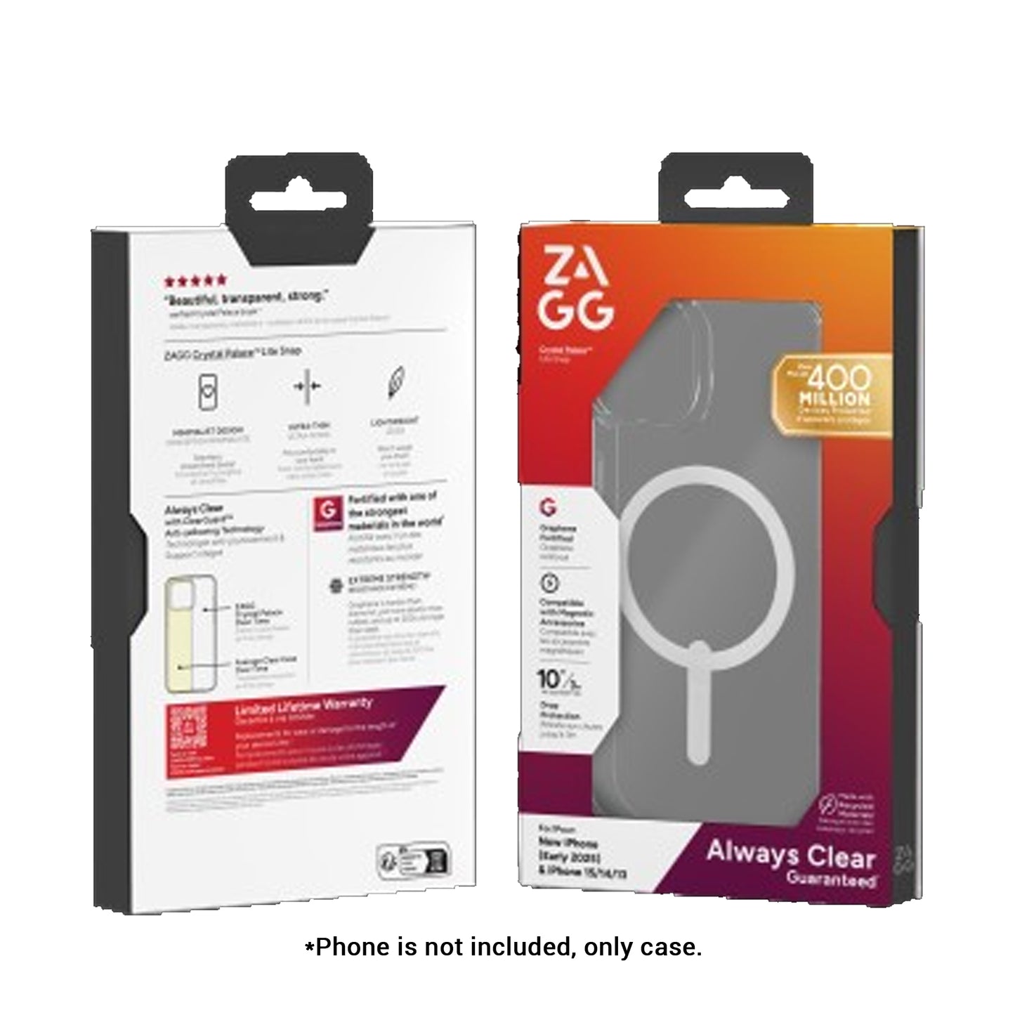 ZAGG Crystal Palace Lite Snap Case for iPhone 16e/15/14/13 - Magsafe Compatible