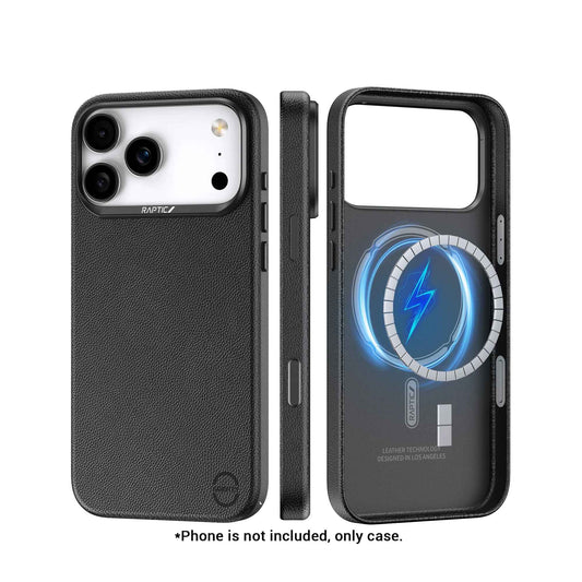 Raptic Urban Nano Magsafe for iPhone 17 Pro Max / 17 Pro - Vegan Faux Leather with Covered Camera Control Button