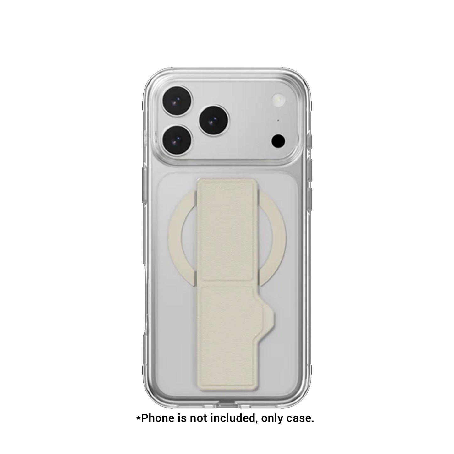 MAGEASY GrabStand M ( Magsafe ) Protective Case for iPhone 17 Pro Max / 17 Pro - Leatherette Grip Dual-Angle Stand