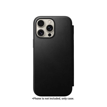 Nomad Modern Leather Folio Case for iPhone 16 Pro Max - Magsafe Compatible