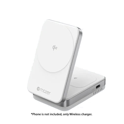 Mazer MagFold Duo+ - Qi2 Certified 2in1+ Wireless Charging Pad ( MagSafe Compatible ) (with MCMC /SIRIM Cert)