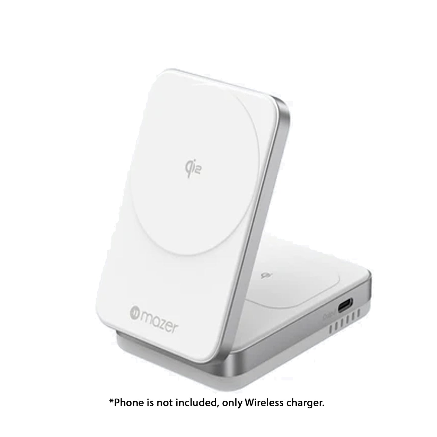 Mazer MagFold Duo+ - Qi2 Certified 2in1+ Wireless Charging Pad ( MagSafe Compatible ) (with MCMC /SIRIM Cert)