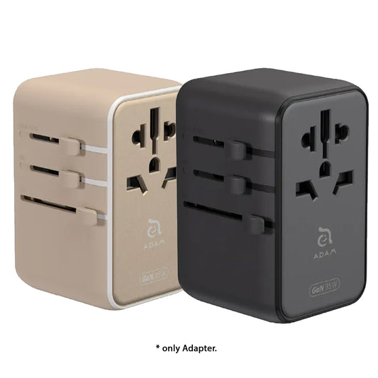 ADAM Elements T35L 35W Universal Travel Adapter with Built-In USB-C Cable