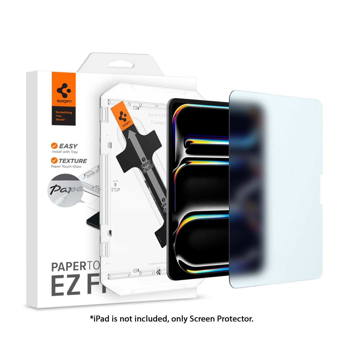 Spigen Paper Touch EZ Fit for iPad Pro 13" / iPad Air 11'' ( 2024 ) M4 - Screen Protector Matte Glass With Auto-Alignment Tool