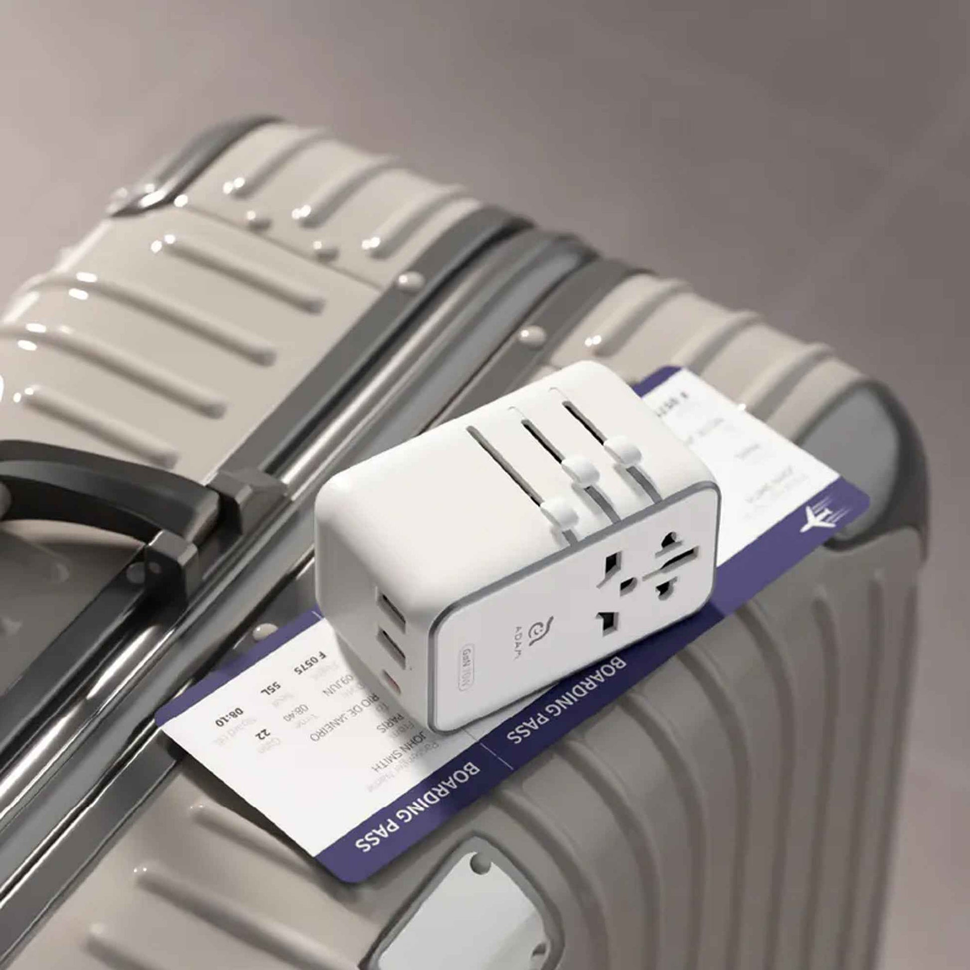 ADAM Elements T70L ﻿70W Universal Travel Adapter with Built-In USB-C Cable