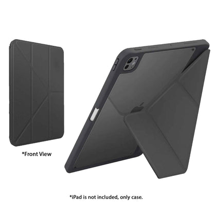 UNIQ Moven for iPad Pro 11" / iPad Pro 13" ( 2024 ) M4 Ultra Slim Case with ShockArmor‚Ñ¢ Bumper and Stylus Storage - Grey.