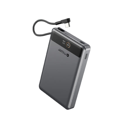 Mazer MagLink70 10,000 mAh Qi2 Certified 15W Magnetic Wireless Power Bank with Built in USB-C Cable ( CCC Certified )
