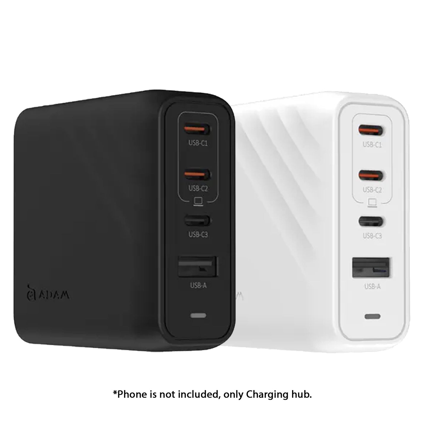 ADAM Elements P100 GaN 100W 4-Port Power Charging Kit with Universal Travel Plug and USB-C Cable
