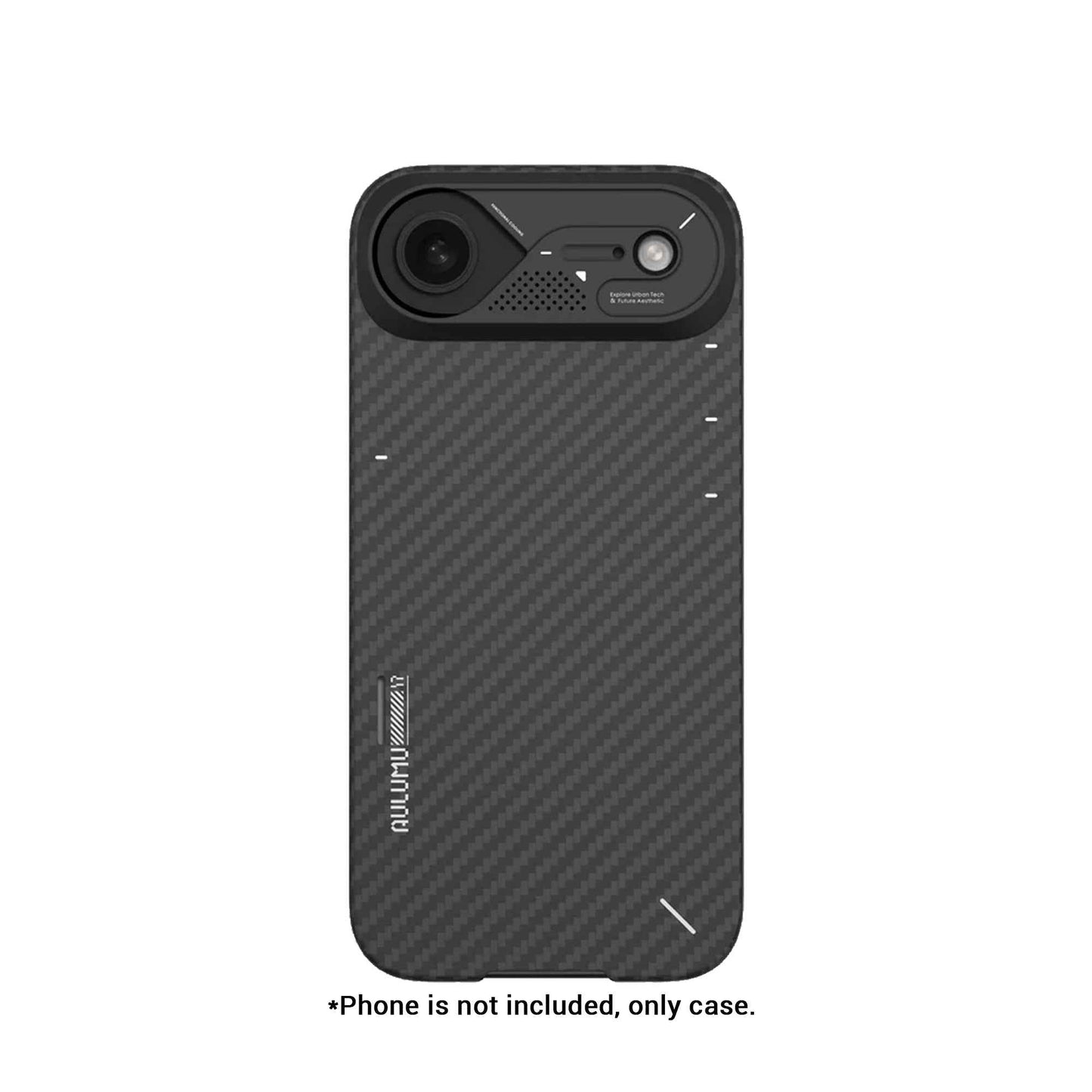 AULUMU A17 Aramid Fiber Case for iPhone 17 Series - Ultra Slim with Magsafe Compatible - Black