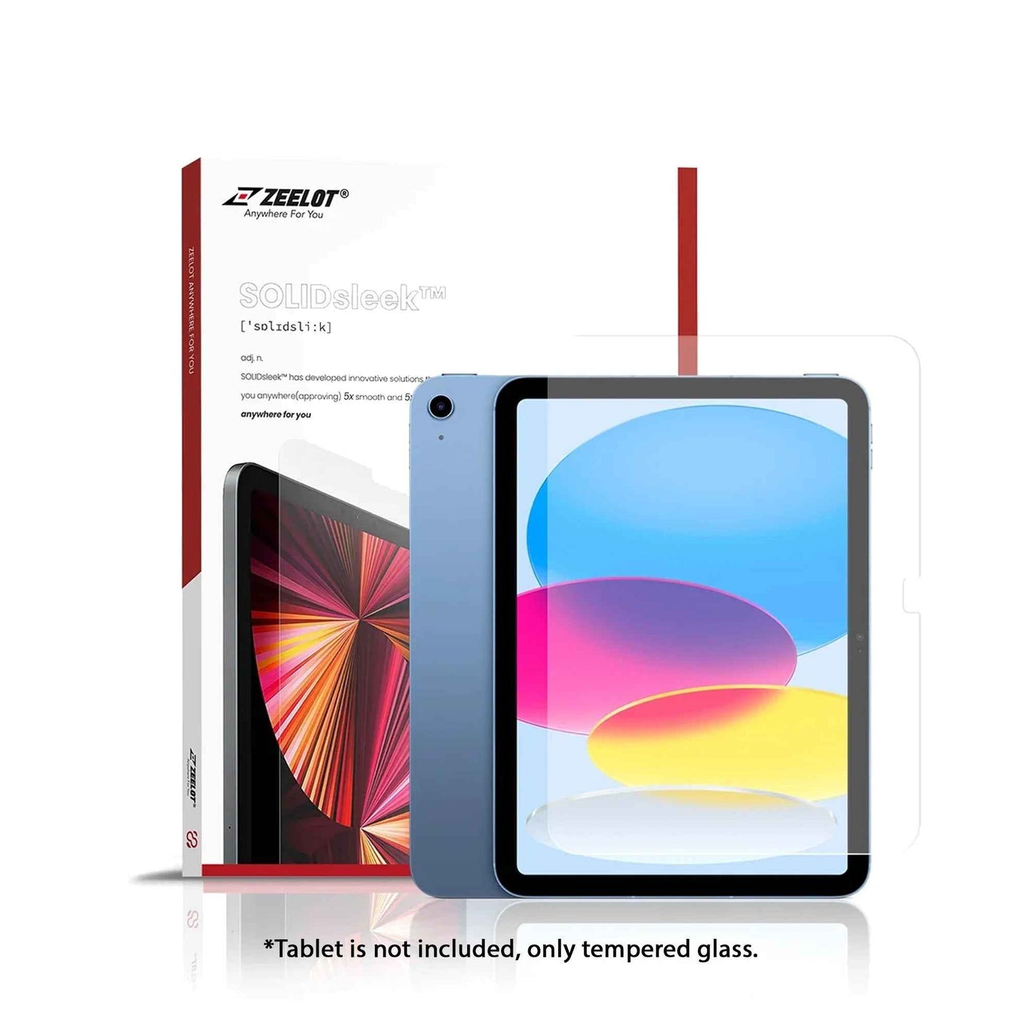 ZEELOT SOLIDsleek 2.5D Privacy , Clear , Anti-Glare Tempered Glass for iPad A16 11th Gen ( 2025 ) / iPad 10.9” 10th Gen ( 2022 ) Screen Protector