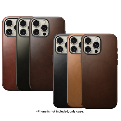 Nomad Modern Leather Case for iPhone 16 Series - MagSafe Compatible - Forexengineer -Malaysia