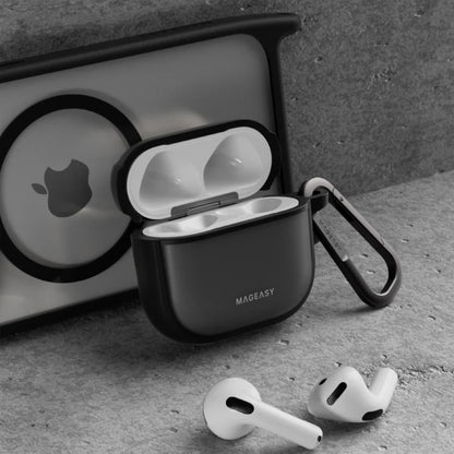 MAGEASY Roam with Carabiner for AirPods Pro 1 / AirPods Pro 2 -Wireless Charging Compatible