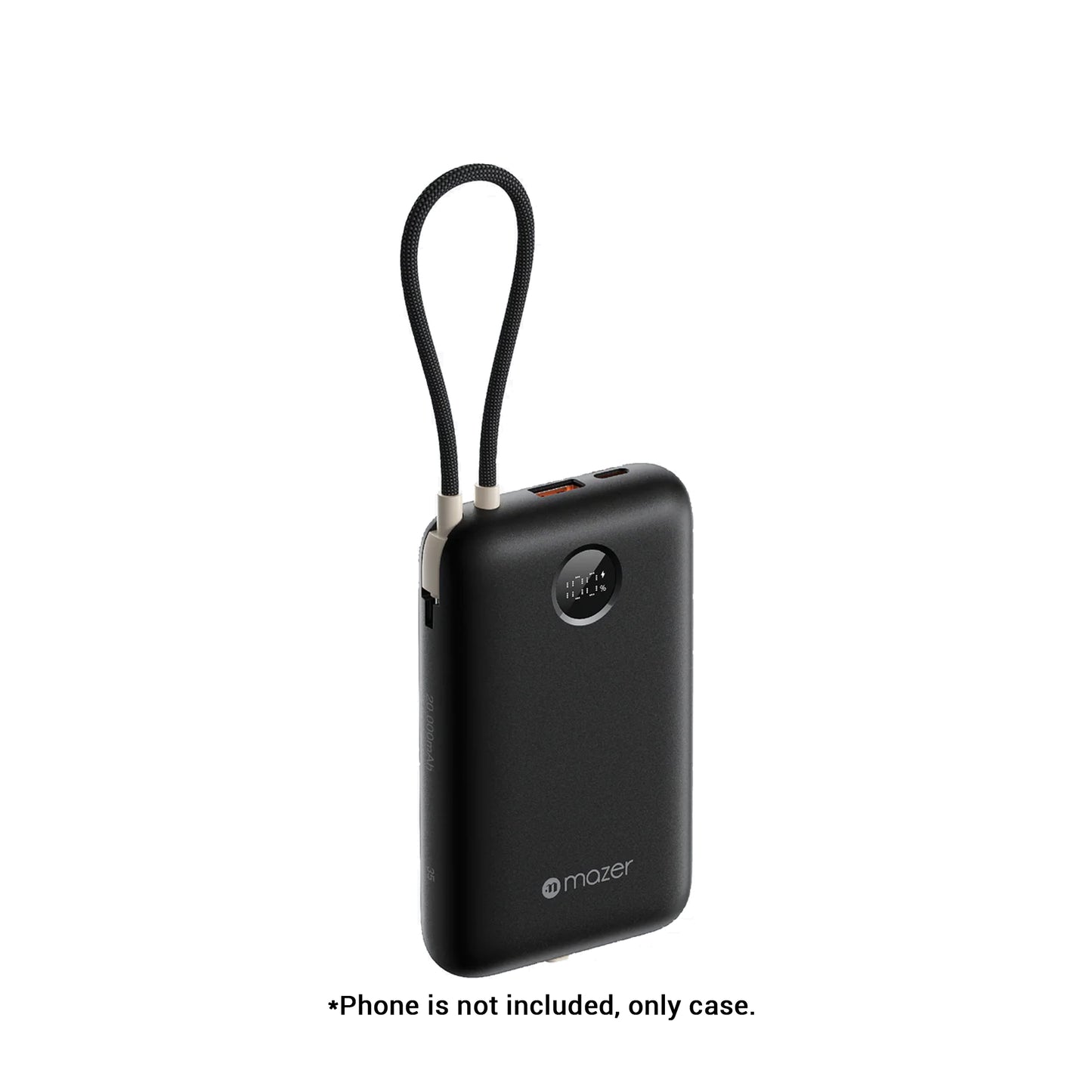 Mazer PowerCharge LINK 20000mAh Power Bank PD35W (Built-in USB-C + Lightning Cables)