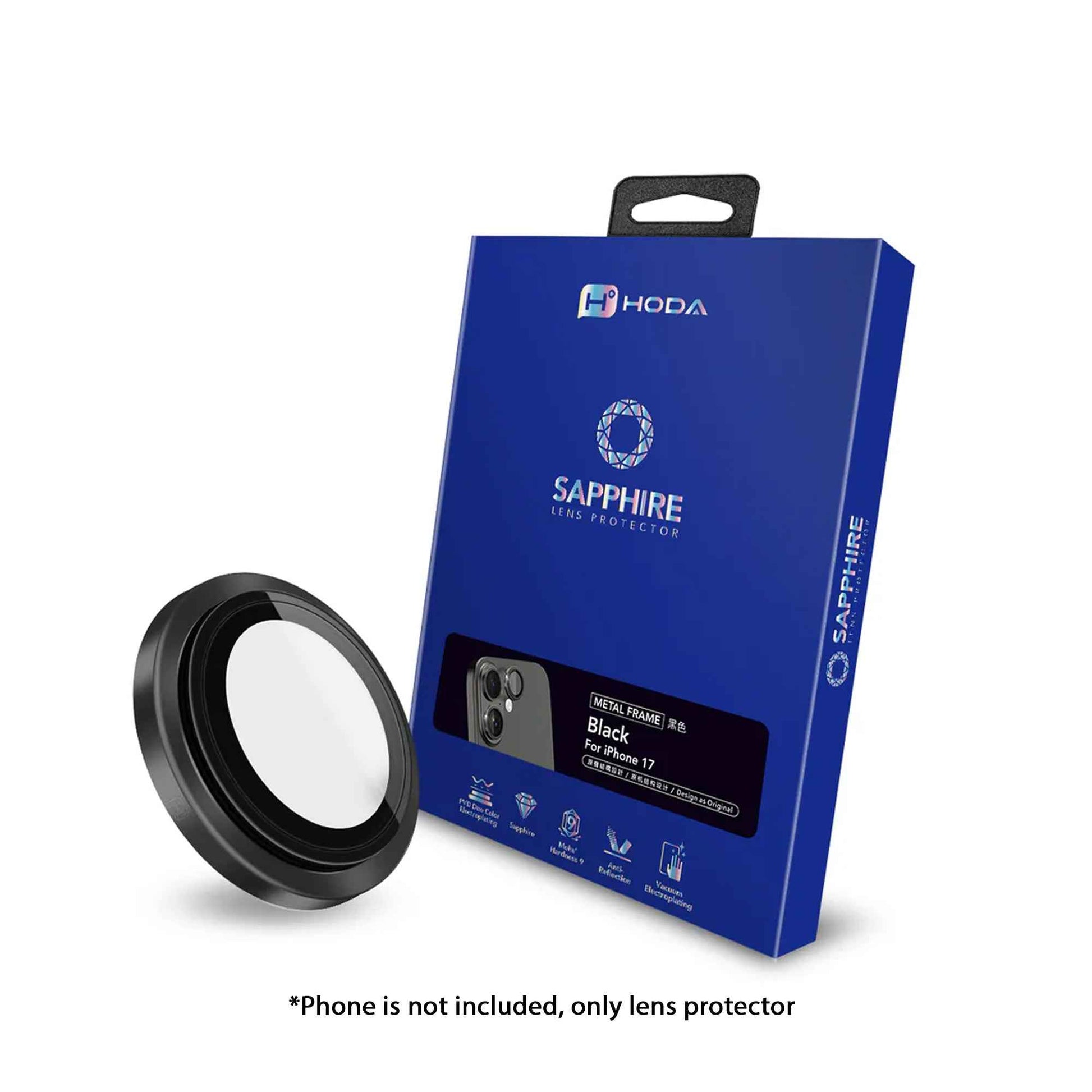 Hoda Sapphire Lens Protector for iPhone 17 Air / 17 - Designed as original outlook