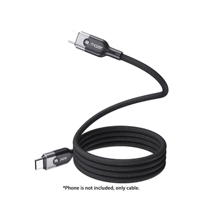 Mazer Infinite LINK Cobra2 USB-C to USB-C Magnetic Organizer 240W Fast Charging Cable 1.25M