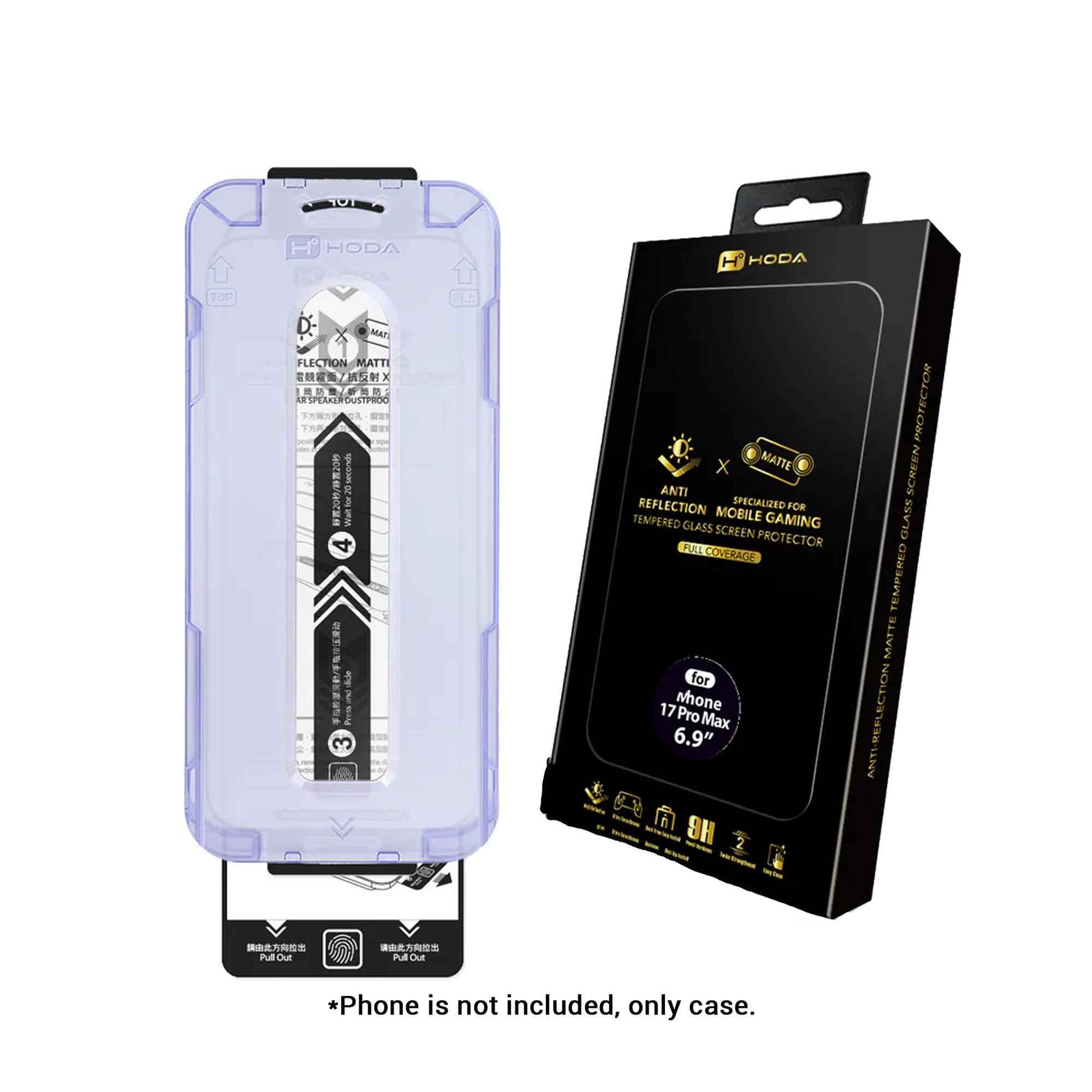 Hoda Anti-Reflection ( Matte ) Tempered Glass Screen Protector for iPhone 17 Series - Dust-Free Helper Lite Included
