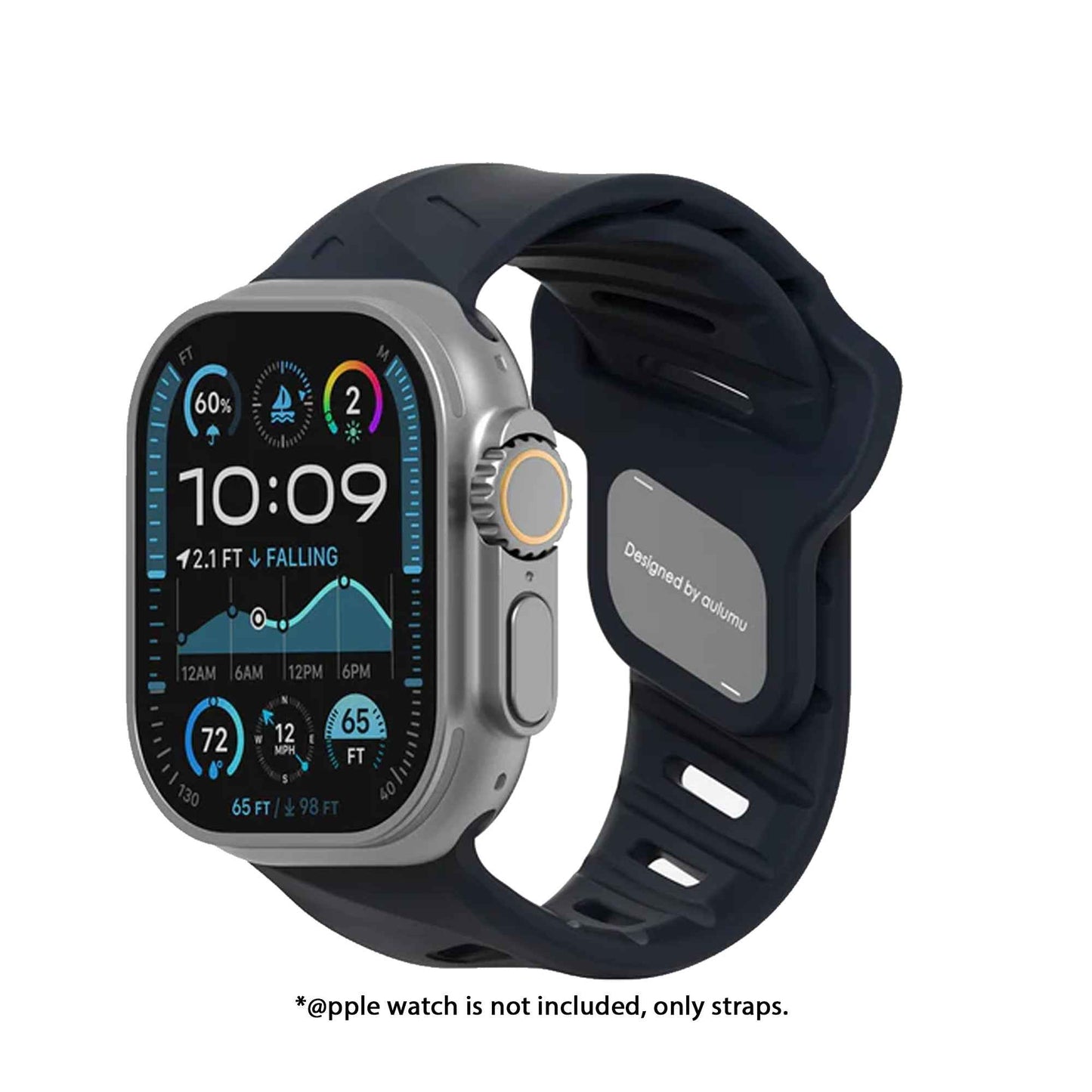 AULUMU A02 Offbeat Sport Ban for Apple Watch 49mm / 46mm / 45mm / 44mm - FKM Rubber Ban