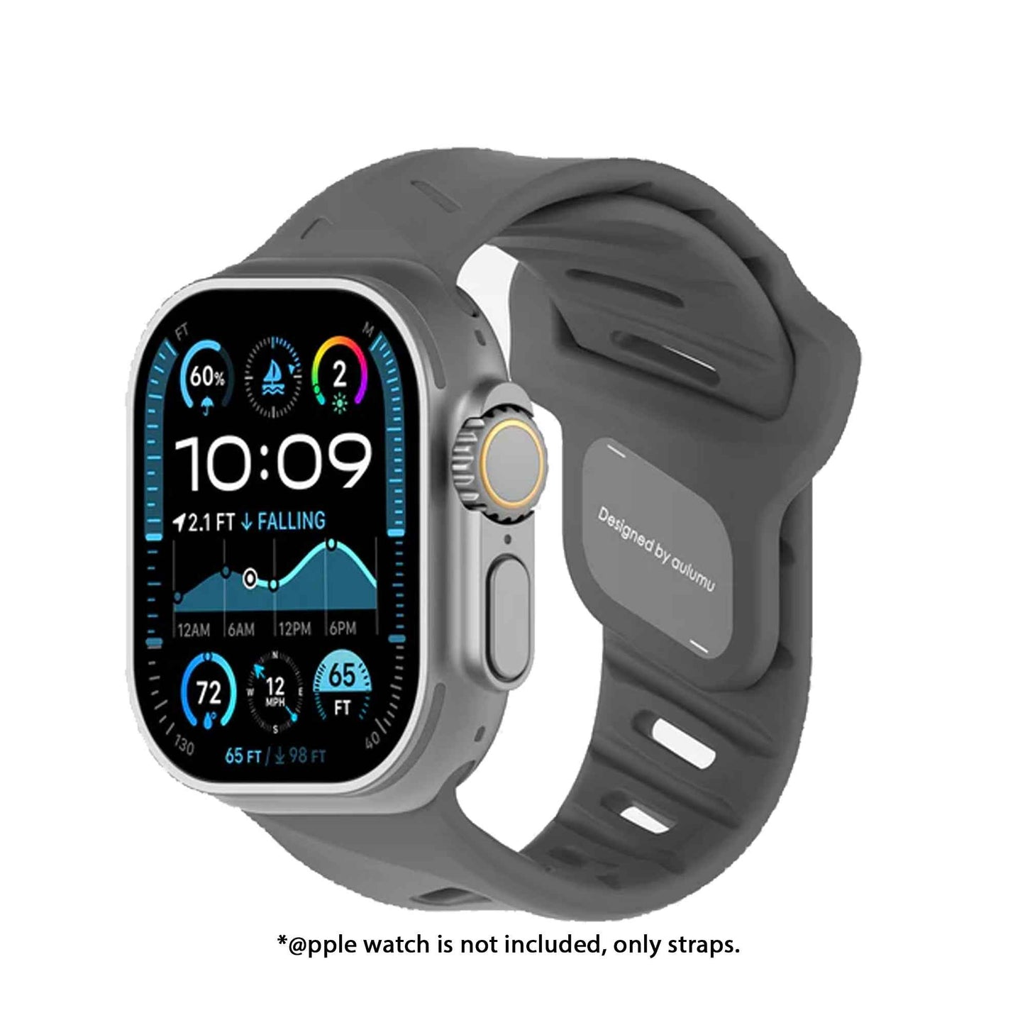 AULUMU A02 Offbeat Sport Ban for Apple Watch 49mm / 46mm / 45mm / 44mm - FKM Rubber Ban
