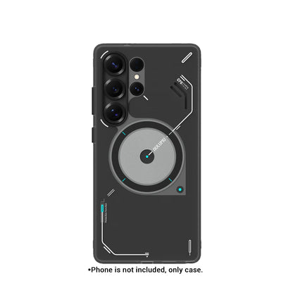 AULUMU S25 Frosted Case for Samsung Galaxy S25 Ultra - Glow in The Dark with Cooling Window Design Magnetic Case