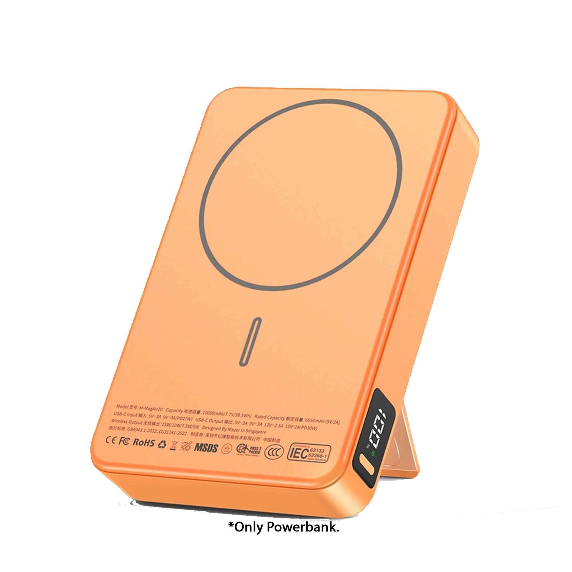 Mazer MagAir 20 - CCC Qi2 Certified Power Bank with Buil-in Stand 10000mAh