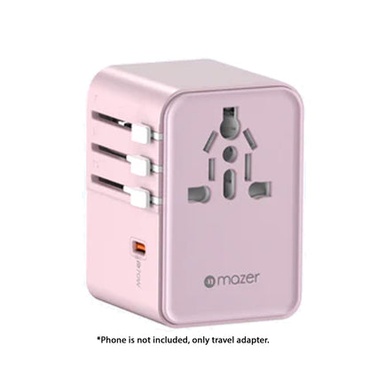 Mazer Infinite Travel PD 70W GaN Universal Travel Charger Adapter - 3 USB-C Port + 2 USB-A Port