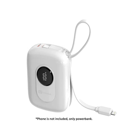Hoda 10000mAh Build-In Dual Cable Power Bank with CCC Certified Fast Charging